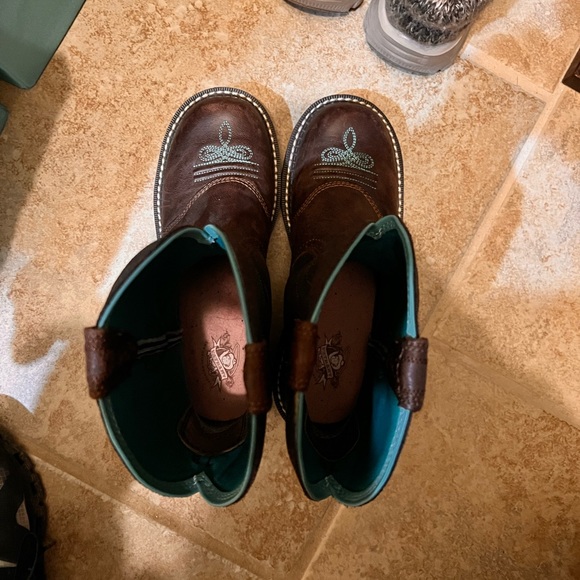 Artiat Phat Baby Boots Brown/Teal - Picture 2 of 6